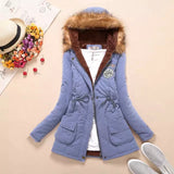 Winter Fur Hood Medium Long Jacket