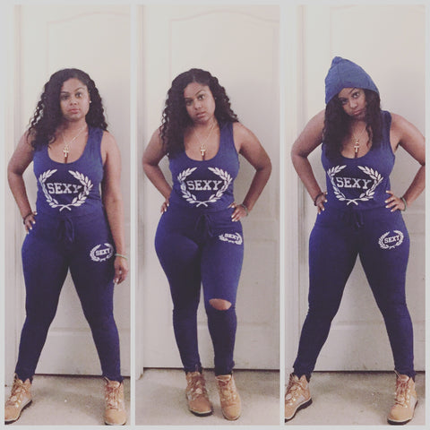 Royal Blue Sexy Workout Set