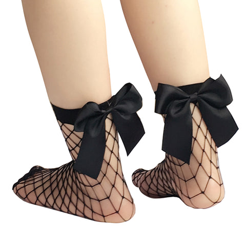 Bow Fishnet Socks